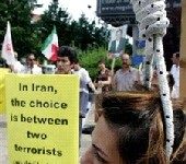 Protest in Berlin Friday, Iranians protested against the undemocratic election iran demonstration