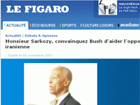President Sarkozy , convinca Bush ad aiutare l’opposizione iraniana Image