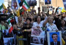 Iran: Manifestazione di protesta di fronte all’ambasciata Americana a Roma Image
