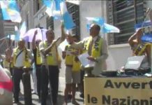Iraq: manifestazione di simpatizzanti del Consiglio Nazionale della Resistenza Iraniana di fronte all’Ambasciata americana a Roma
