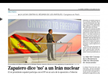 Zapatero con l’opposizione… iraniana