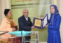 Iran: Maryam Rajavi ha elogiato il Prof. Baldev per le sue attività in difesa della pace
