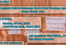 In diretta Q&A, il ruolo del regime disumano dell’Iran sul blocco del cibo e carburante contro il campo Liberty