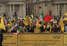 Roma, Manifestazione contro la violazione dei diritti umani in Iran e gli attentati terroristici di Parigi