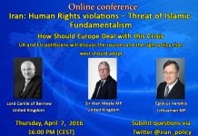 Conferenza online sui diritti umani in Iran con parlamentari europei e britannici