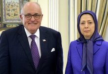 Iran: L’incontro tra Maryam Rajavi e Rudy Giuliani nella sede del CNRI in Francia
