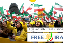 Manifestazione per un Iran libero – Parigi, 8 Febbraio 2019