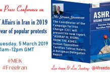 Conferenza stampa a Londra: Stato degli affari in Iran dopo un anno di proteste popolari