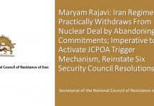 Maryam Rajavi: il regime si ritira di fatto dall’accordo sul nucleare, abbandonando i propri impegni; imperativo far scattare le misure restrittive previste dal PACG, col ripristino delle sei risoluzioni del Consiglio di Sicurezza