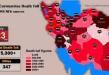 Iran, Aggiornamento Coronavirus: oltre 75.300 morti in 347 citta’ – 23 Luglio 2020 Ore 18.00