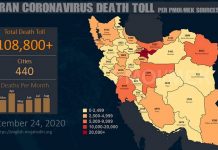 Iran: superate le 108.800 vittime; coinvolte 440 città del paese