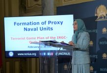 Una conferenza del CNRI espone le unità navali per procura della forza Quds dell’IRGC