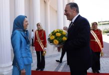 Iran – Michael Pompeo visita Ashraf 3 ( in Albania ) e incontra Maryam Rajavi