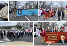 Sostenitori della Resistenza iraniana manifestano a Washington, chiedono all’Occidente di essere dalla parte della rivoluzione iraniana