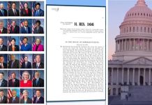 La Risoluzione 166 della Camera degli Stati Uniti presentata con oltre 150 firme – A sostegno della richiesta del popolo iraniano per una repubblica democratica