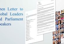 Lettera aperta ai leader mondiali e ai presidenti dei Parlamenti